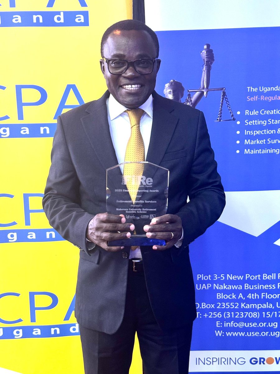 MURBS_Mak's tweet photo. 🏆 Proud moment!
MURBS has emerged Winner at the @ICPAU1 #FiReAwards2025 in the Retirement Benefits Services category. https://t.co/qZh4jLOdYj