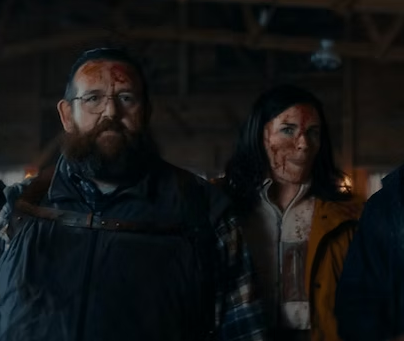 meanwinniejean's tweet image. Loved Get Away! Pleasantly surprised. Not the disaster reviewers say it is. Nick Frost? He’s the cherry on this bloody sundae. His humor is stamped all over the script. Dark humor I LOVE. #horrormovie #horror #darkhumor #horrorcomedy