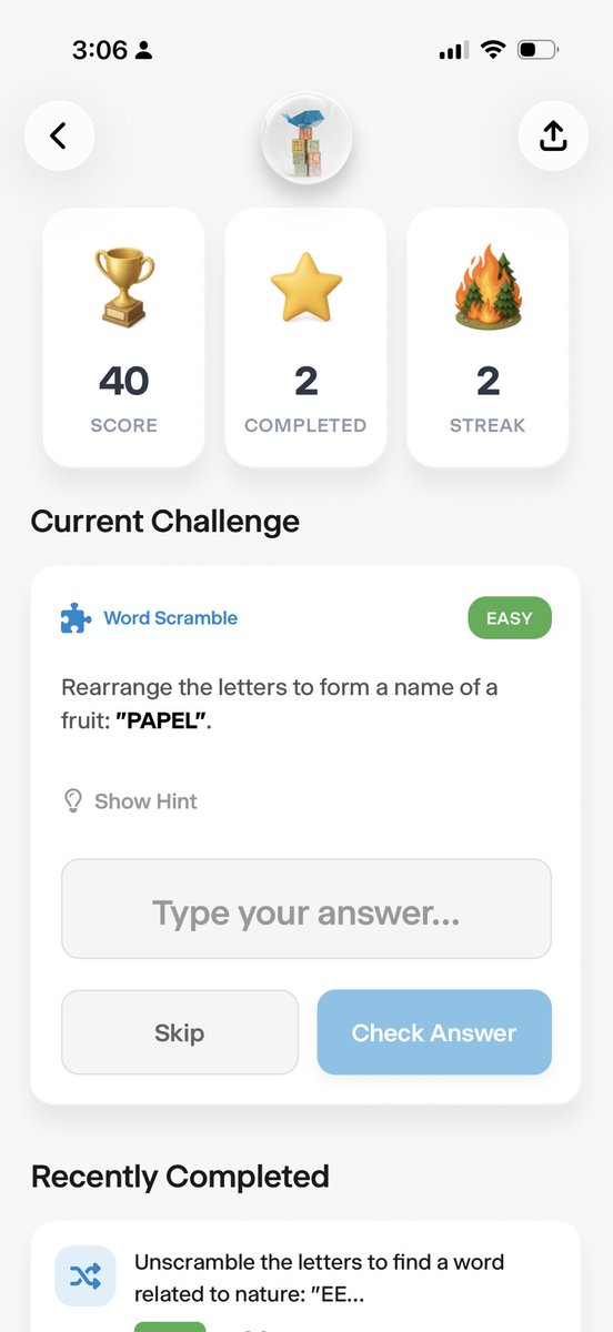 LalitSalunkhe's tweet photo. @wabi - My daughter and I built and published a word play app with Wabi in literally 60s. It’s really cool. My daughter was bored and she needed something to spend time. Wabi built it in under a minute !

It’s just unbelievable and amazing how far we came ! https://t.co/ZZoRi2DOtM