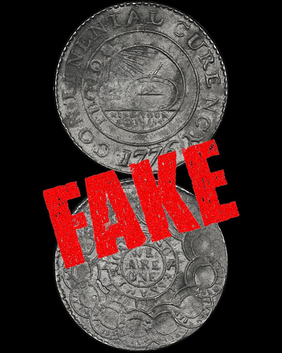 NGCcoin's tweet photo. With the 250th anniversary of the United States coming up soon, there's likely to be a lot of interest in 1776 Continental Dollars — and their counterfeits. Learn about some of the red flags on this fake: https://t.co/HNKNDnVDM9 #numismatics #counterfeit #fakecoin #coins #fake https://t.co/WTRboUdt5J