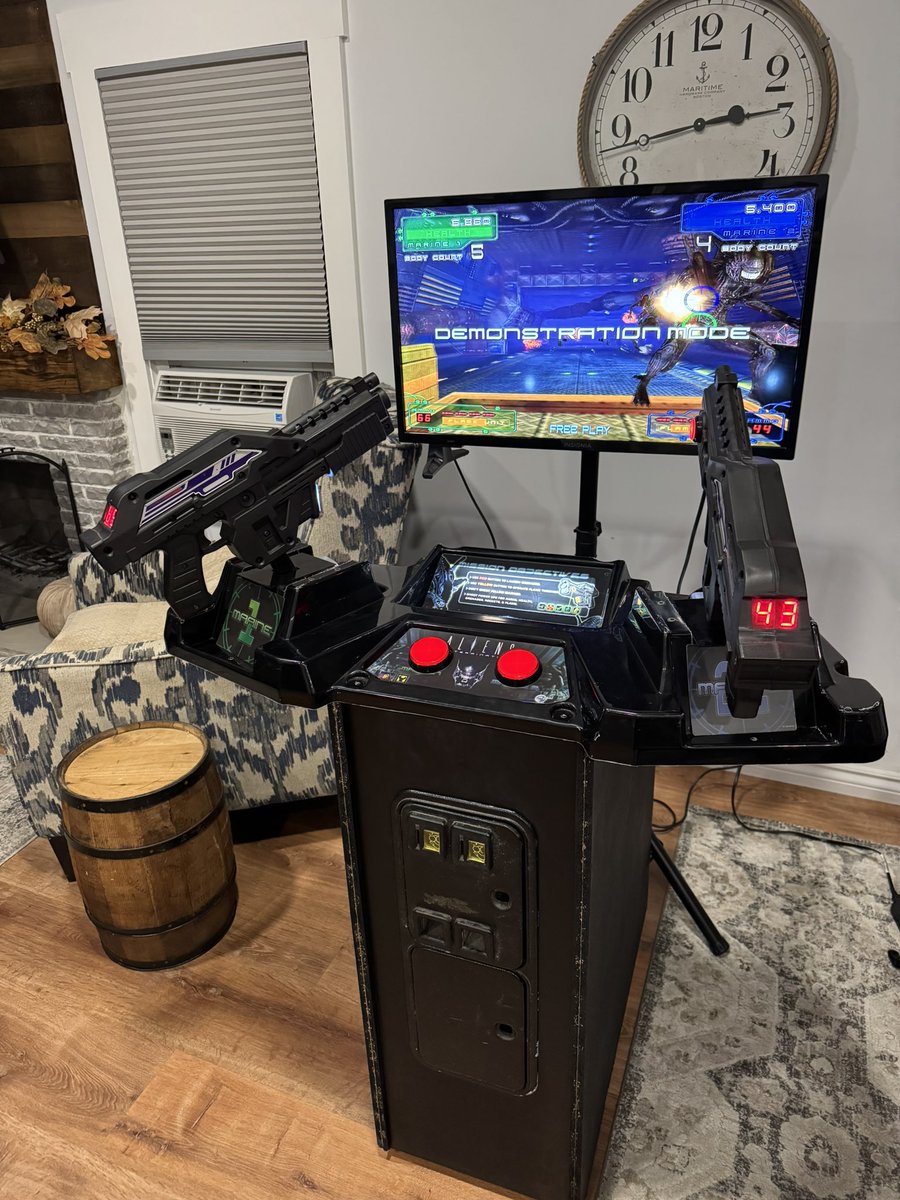 This has been an on again off again project for the last couple years. My wife had said recently that she missed playing Alien Extermination so I decided to start working on it again. #retrogaming #gameroom #arcade