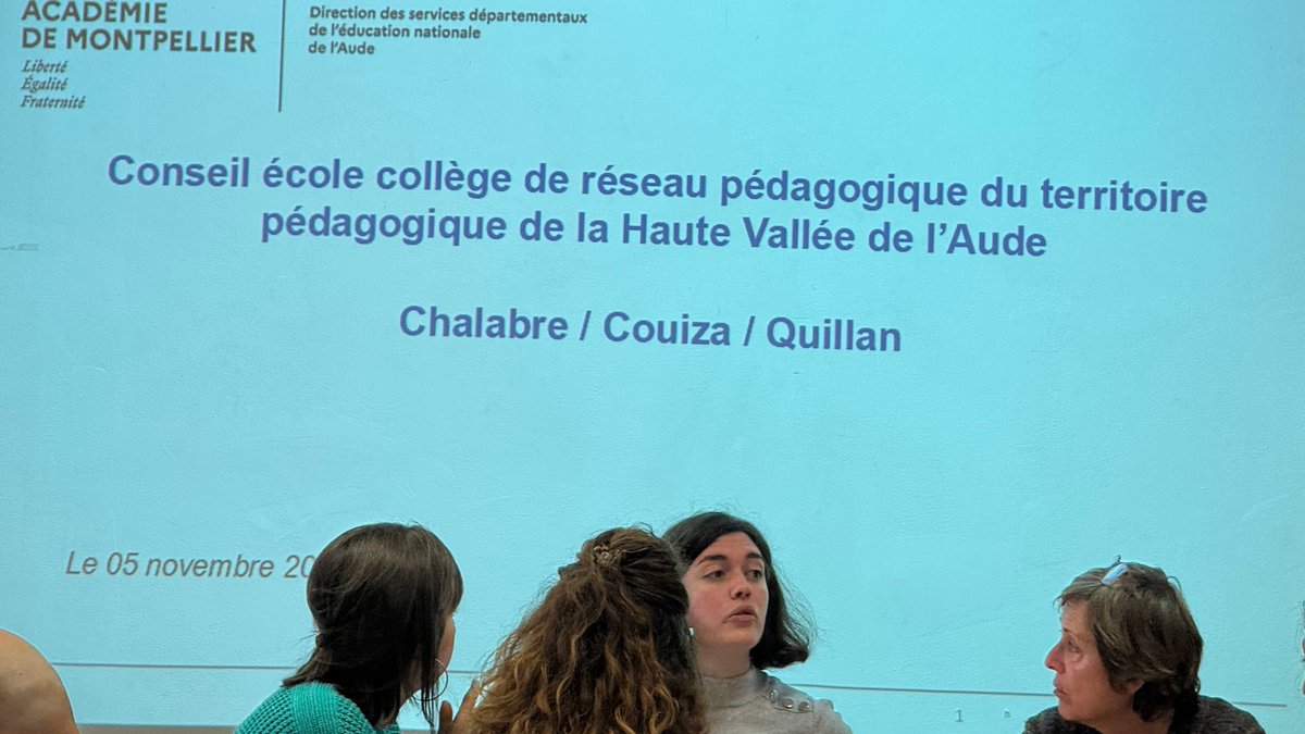 flofisch1's tweet photo. CEC de réseau Pédagogique de Territoire dans la Haute Vallée de l'Aude: 3 collèges, toutes les écoles sectorisées
#parcoursdelélève
#fondamentaux
#réussite
#mutualisations
@CDrucker_Godard @acmontpellier @EdouardGeffray @11Dsden https://t.co/ee83z18kd5