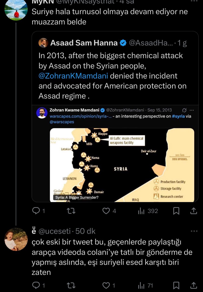Zohranın aynı yıl post Kemalist tweetinden analiz kasıp Esad ile ilgili attığı tweet için “çok eski bir tweet, değişti artık” diyor. Ahahaha.
Klasik Kürt ikiyüzlülüğü.