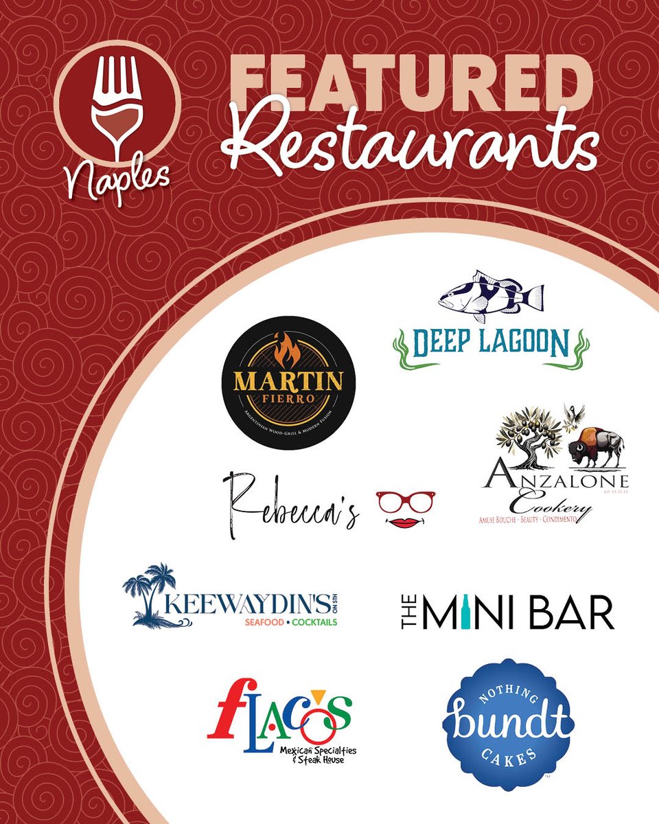 𝐍𝐚𝐩𝐥𝐞𝐬 𝐅𝐞𝐚𝐭𝐮𝐫𝐞𝐝 𝐑𝐞𝐬𝐭𝐚𝐮𝐫𝐚𝐧𝐭𝐬 🍴✨
Experience the best of the local lineup November 15 at Paradise Coast Sports Complex! 😋🍷

🎟️ Tickets are running low. Grab yours: bit.ly/3ET7h26!