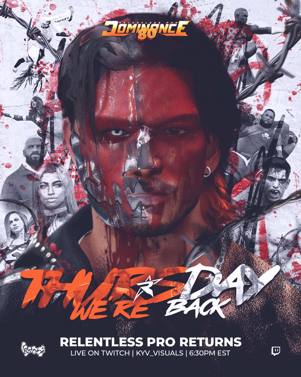 ⭐️RPRO RETURNS TOMORROW
⭐️Dominance Ep. 80 @ 6:30PM EST
——
💫Huge Deathmatch Main Event between Matsuda Tanaka vs. Matt Short

💫NEW and familiar faces hit the ring as we continue the road to Ground Zero

💫Matches TBA tomorrow

Only on Twitch: m.twitch.tv/kyv_visuals

#WWE2K25