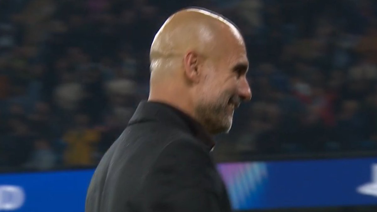 TouchlineX's tweet image. 📸 - PEP GUARDIOLA IS VERY HAPPY AFTER WATCHING THAT CHERKI GOAL — HE KNOWS HE HAS FOUND A GEM! 💎