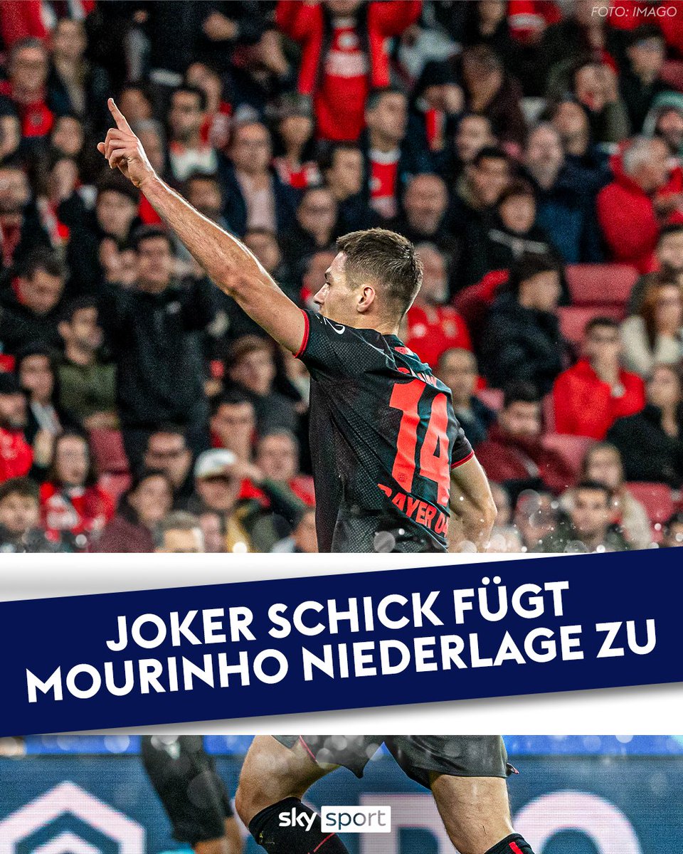 SkySportNews's tweet photo. Patrik Schick zeigt gegen Benfica seine Joker-Qualitäten. Acht Minuten nach seiner Einwechslung erzielt der Tscheche den Siegtreffer für die Werkself. 🇨🇿 🃏
#SkySport #ChampionsLeague #BENLEV https://t.co/erXZQCAEXQ