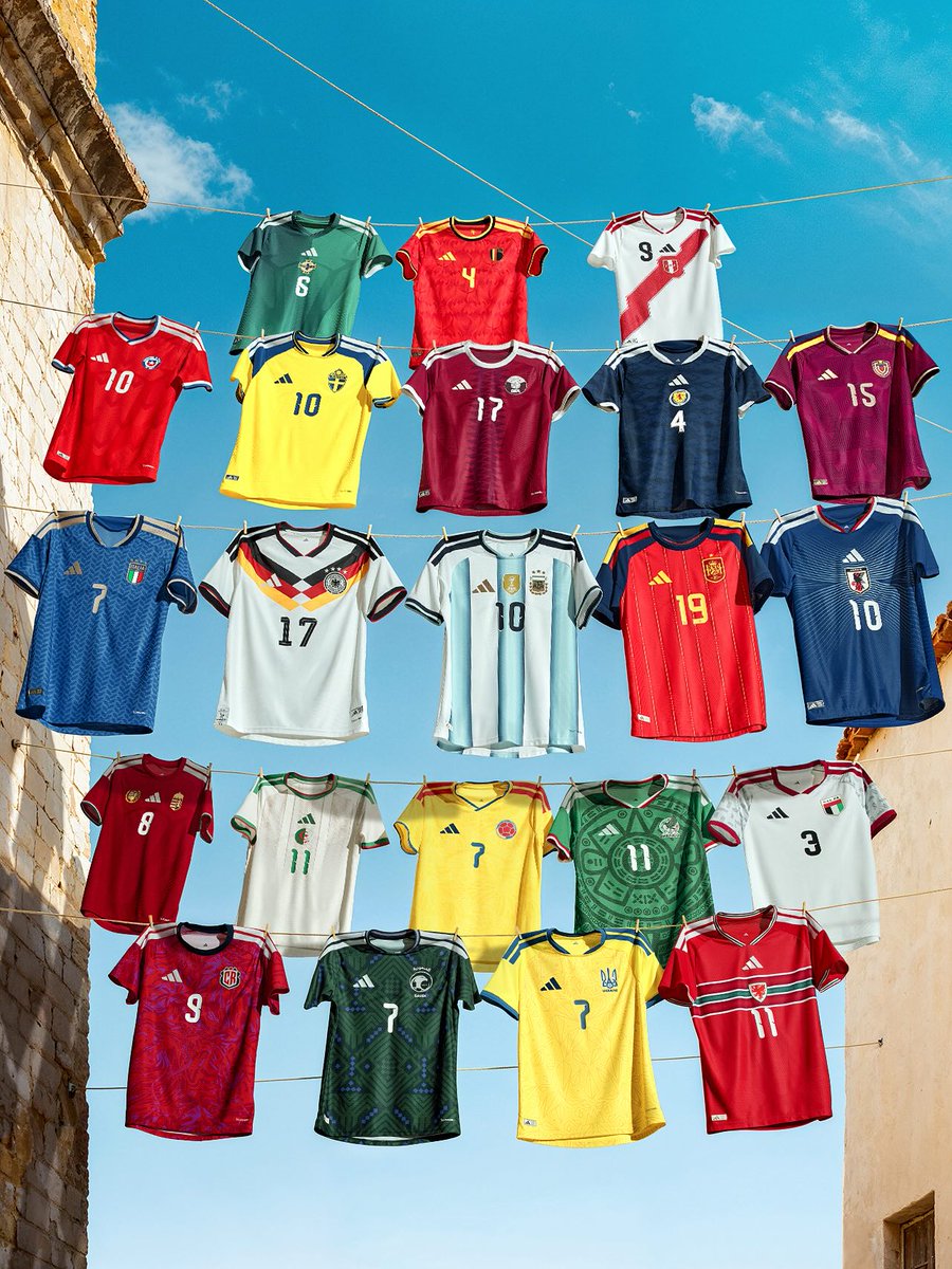 👕🔝 ¿Qué les parecieron las nuevas camisetas de <a href="/adidasfootball/">adidas Football</a> para sus 22 selecciones nacionales?

Dejen su Top-3 y Not-Top 3 en las respuestas.