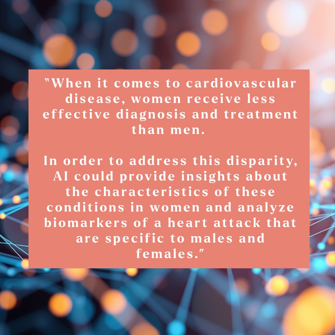Authors of a recent @JAMA Internal Medicine article highlighted how AI could provide insights about the characteristics of heart conditions in women and analyze biomarkers of a heart attack that are specific to males and females. #womenshealthresearch

jamanetwork.com/journals/jamai…
