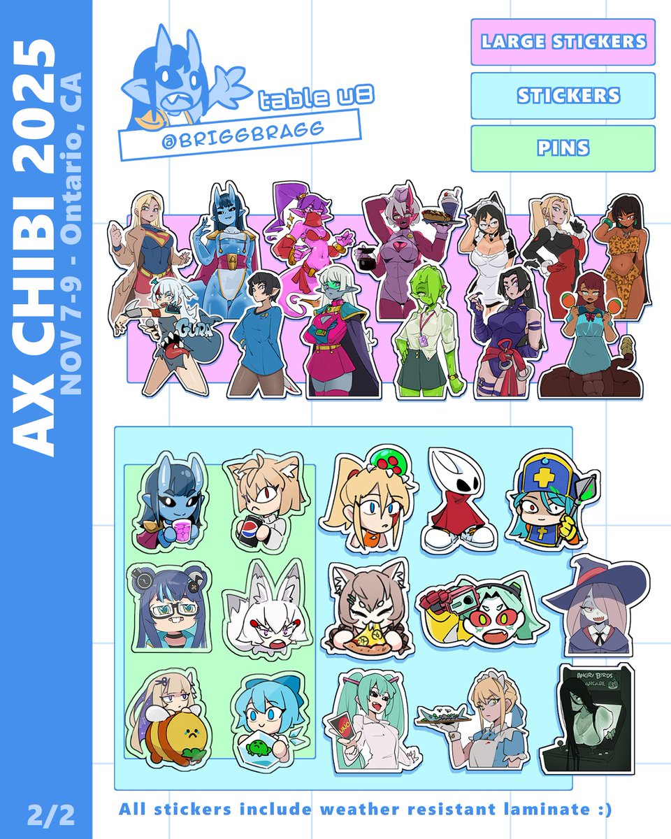 BriggBragg's tweet photo. Anime Expo Chibi Catalog for this week 🐸

Come visit me at Artist Alley table number U8! https://t.co/ShpaOQIMtM