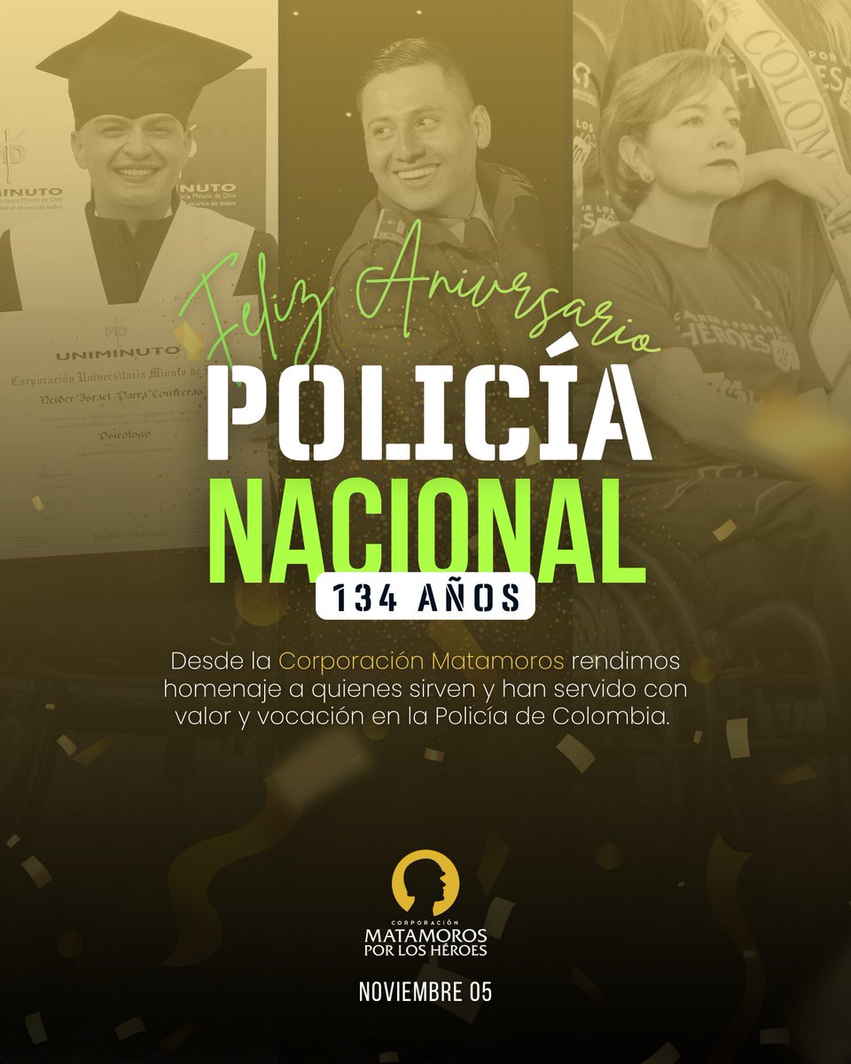134 años de vocación, disciplina y entrega al servicio del país ¡Felicitaciones a la Policía Nacional! 💚