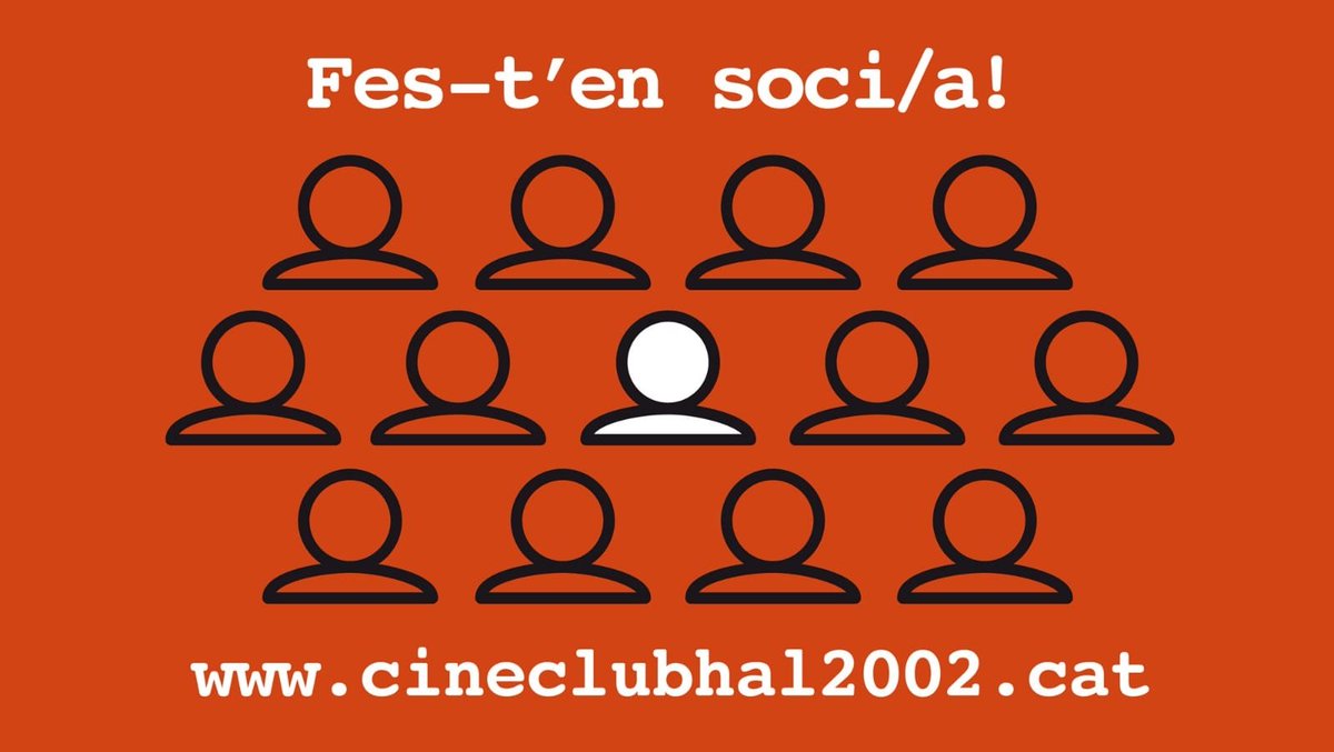 📢 Fes-te soci/a del #CineclubHal2002 i col.laboraràs a fer possible el cinema a #MolinsdeRei!

🎬 Uneix-te al #cineclubisme!

Més informació: cineclubhal2002.cat/fes-te-soci/