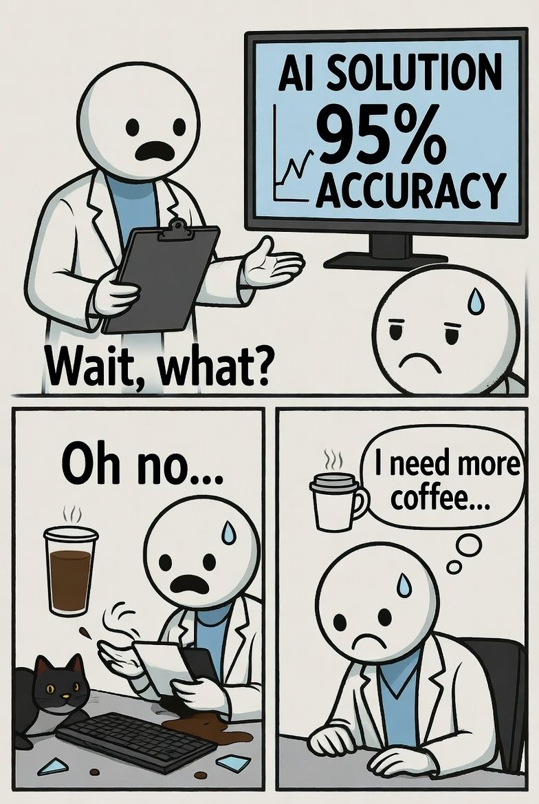 Hardest part of rolling out an AI solution? Knowing when to stop refining and to push the go button.
You are never going to get to 100% accuracy. The goal is not 100%, it's to be more accurate than a human.