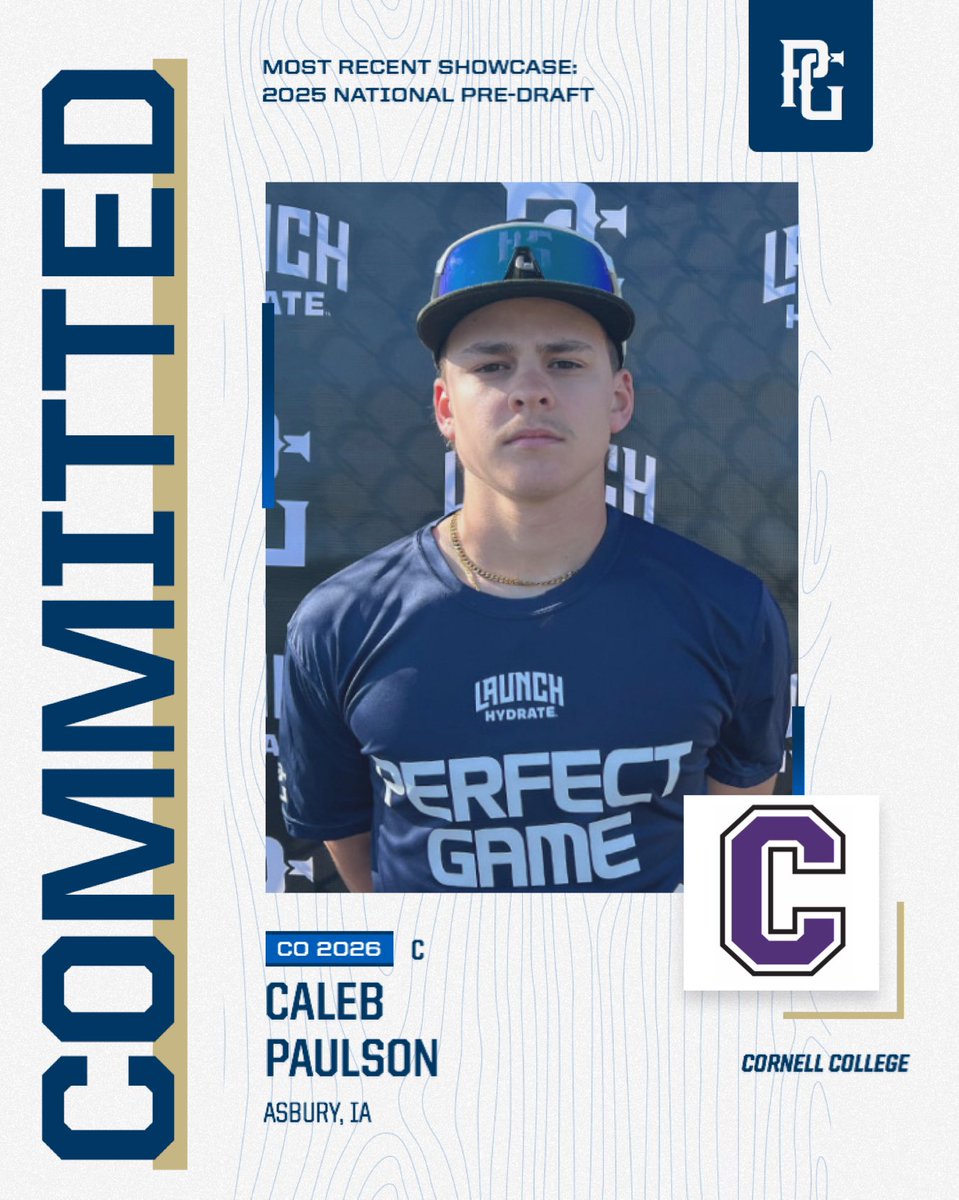 Congratulations to <a href="/CalebPaulson06/">caleb paulson</a> on his commitment to <a href="/CornellRamsBB/">Cornell College Baseball</a> 🔥