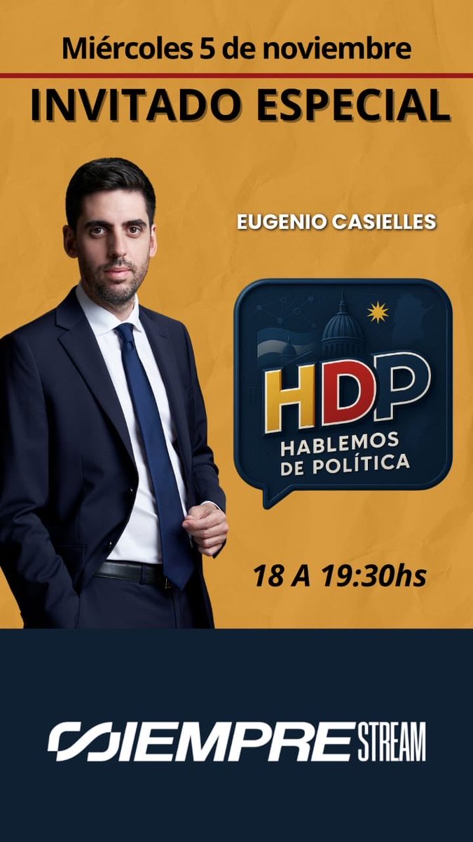 HDP_stream's tweet photo. HABLEMOS DE POLÍTICA CON EUGENIO CASIELLES Y JUVENTUD TRANSFORMADORA👏🏻👏🏻👏🏻

 https://t.co/OlA3Doic9b vía @YouTube

#HDP #JuventudTransformadora #JT #EugenioCasielles #Stream #streaming https://t.co/rEMOY9yeUA