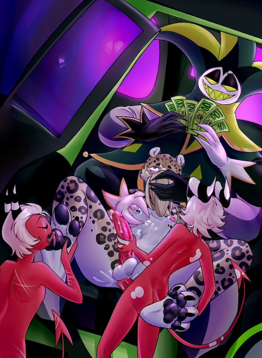 Vishneffsky's tweet photo. Commissions for @ Tomoosh on tg
#hazbinhotel #helluvaboss #mammon #valentino #angeldust #imp #hellaverse #artcommission #furry #furryfandom #furryleopard https://t.co/3QpLRKFQYd