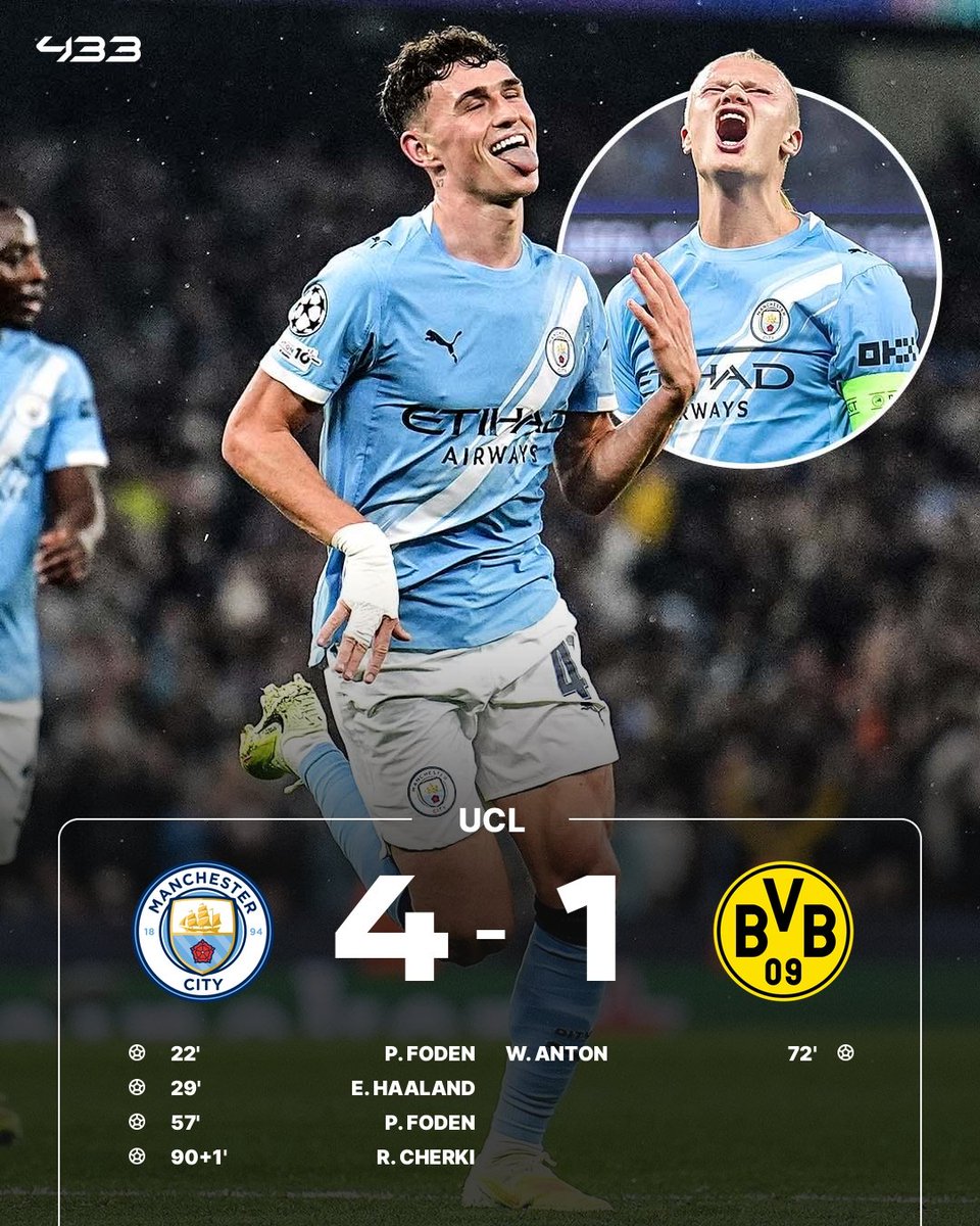 Another Haaland goal with Foden scoring a brace ⚽⚽