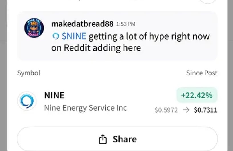 FORECAST_ONE's tweet photo. $NINE niceeeee

***FOLLOW ME for more winning calls!*** https://t.co/lYjx70GVPd