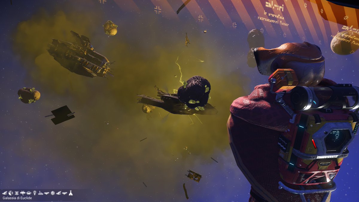 A journey through the Breach 
Last steps 2 of 3
1 Approaching the unknown 
2 floating rocks 
3 unusual swampy water
4 not yet yeeted, but soon I will be
#NoMansSky 
#NoMansSkyBreach
🌀🪨🐸🏏