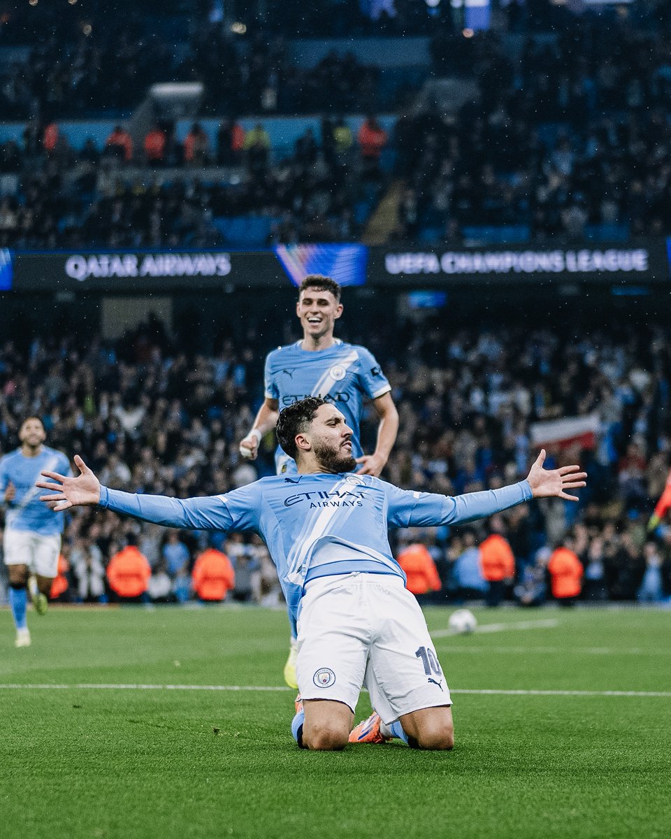 ManCity's tweet image. That first #UCL goal feeling! ✨