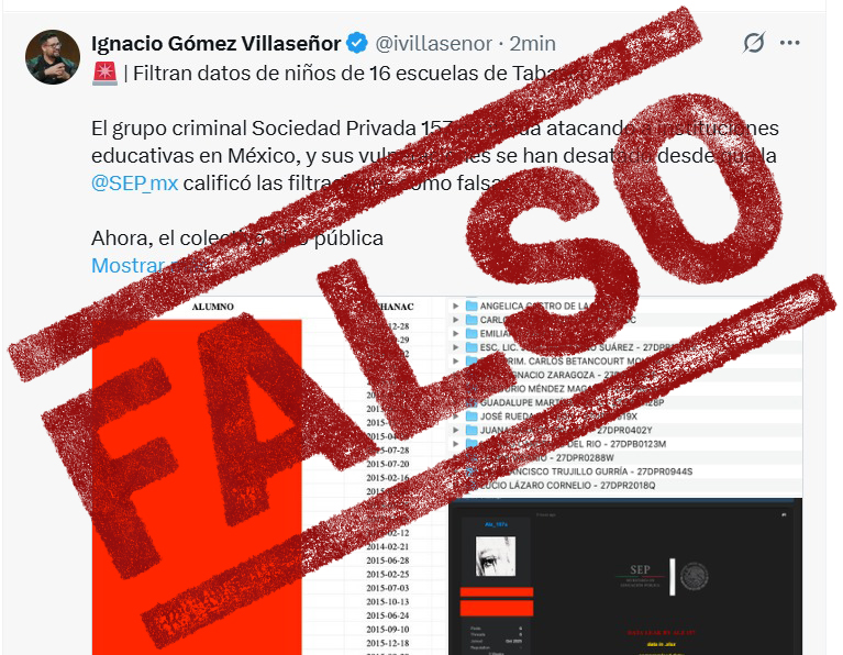 SEP_mx's tweet image. 🛑 | Sobre la información difundida en la que se aseguran supuestas vulneraciones a los sistemas de la @SETabasco, reiteramos que dichas afirmaciones son falsas, ya que ninguna de las imágenes difundidas corresponde a plataformas o sistemas administrados por esta dependencia.
