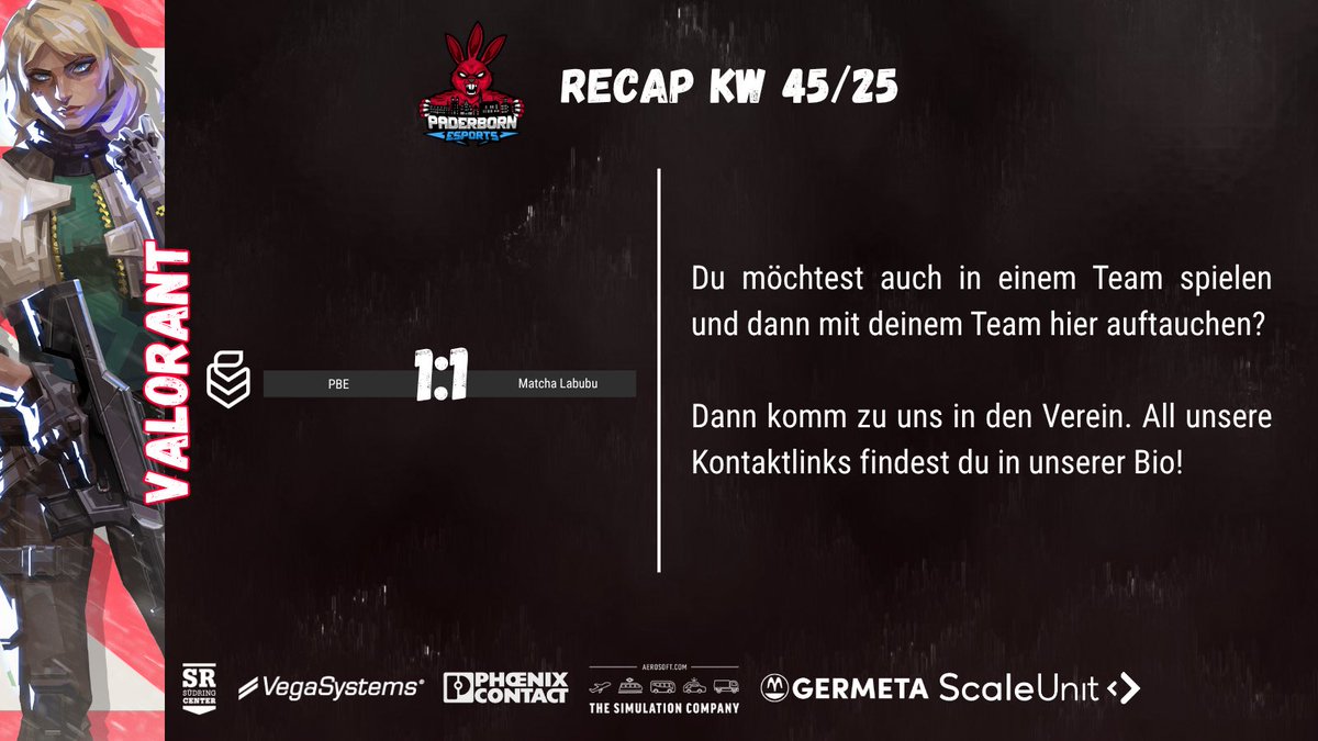 Hier könnt ihr sehen, wie unsere Teams in League of Legends, Rocket League und Valorant in der vergangenen Woche gespielt haben. 
#PBEarmy