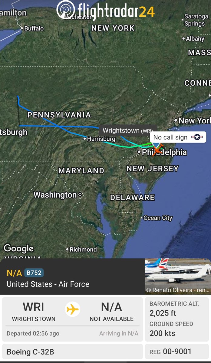 sipjack1776's tweet photo. Delayed post
C-32B Gatekeeper
#AE0443/00-9001 landed at McGuire https://t.co/rOwxwtnvkg