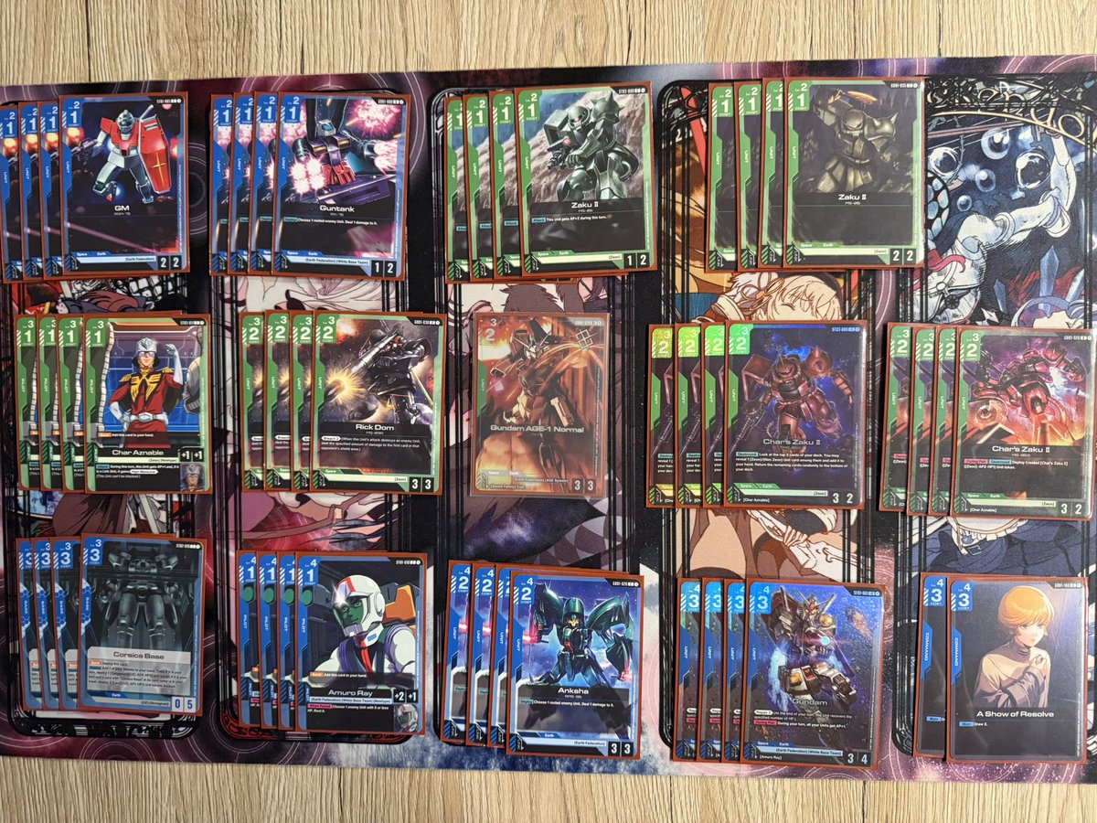 Won my first local tournament in GD-02 format ! 
Old deck, old list but still kicking. 🦸‍♂️
Still a solid contender at the current meta. Probably better than the new emerging decks at the moment IMO. 🤪

○ GB OYW
○ GW Wing
○ W Academy

#GCG #GUNDAMCARDGAME #ガンダムカードゲーム