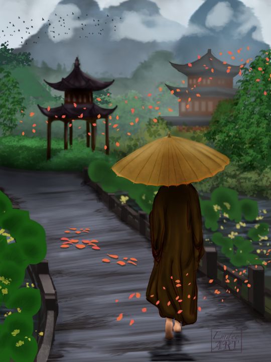Art of the Day! "Asian path". Buy at: ArtPal.com/emdeeart?i=324…
