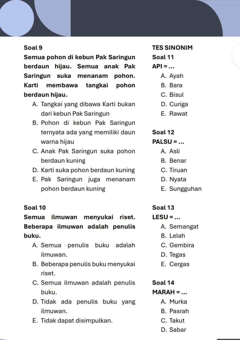 springchowon's tweet image. 🔥 Jangan cuma baca teori!
Hadapi GAT PLN Group 2025 dengan latihan soal dan pembahasan lengkap 💡

✅ Tes verbal
✅ Tes numerik
✅ Tes logika &amp;amp; penalaran
Semua dikupas tuntas biar kamu siap 100%!

👉 lynk.id/baguseka