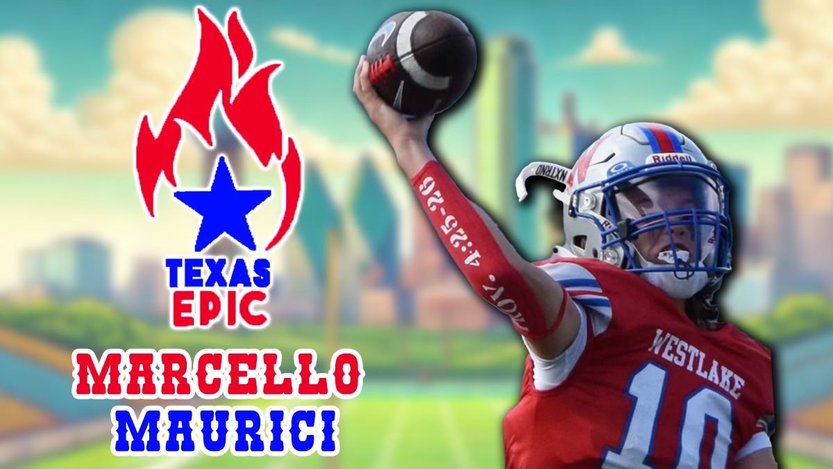 TexasEpic7v7's tweet photo. #TexasEpic Player Spotlight:
Proud to announce/welcome QB1 Marcello Maurici (Austin Westlake class 2032) to lead our 2026 12u TX EPIC team! With elite arm strength & unmatched leadership skills,, heβll be one to watch on the tourney circuit! ππ―π₯π― https://t.co/cqRsIO7nPk