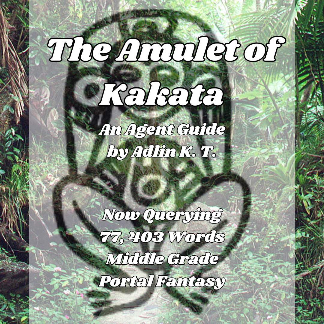 AdlinKT_Author's tweet image. I decided to redo my The Amulet of Kakata Agent Guide with updated &amp;amp; clearer info. TAoK, my Taíno Middle Grade Portal Fantasy is currently being queried. The story is Percy Jackson &amp;amp; the Olympians meets The Chronicles of Narnia.
Agent guides for my other stories are down below.