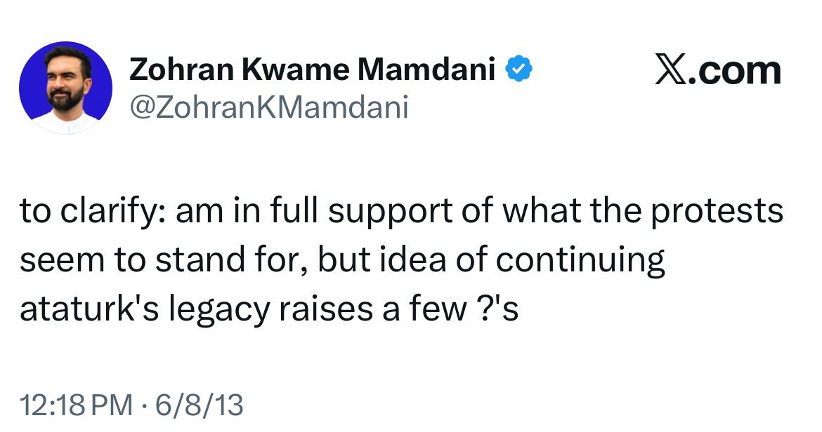 Turkish nationalists on suicide watch after just finding this Mamdani tweet from the Gezi Park protests.