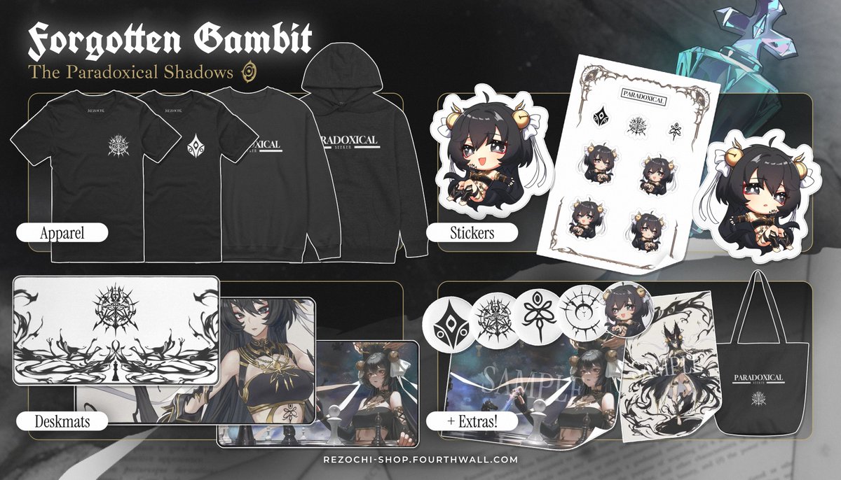 📢 【 Official Rezochi Merchandise 】 ‼️

New Event:

※ Forgotten Gambit | The Paradoxical Shadows

The first official Rezochi merch drop! Discover and unravel secrets of the forgotten that awaits you, Rezonator. Enjoy this new merch collection!

♟️ rezochi-shop.fourthwall.com