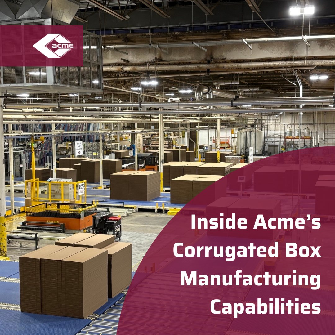 AcmeCorrugated's tweet image. Curious how our capabilities could support your business? Read the full article: Inside Acme’s Corrugated Box Manufacturing Capabilities
acmebox.com/inside-acmes-c…

#Manufacturing #CorrugatedBoxes #PackagingSolutions #SustainableManufacturing #CustomPackaging #AcmeCorrugated