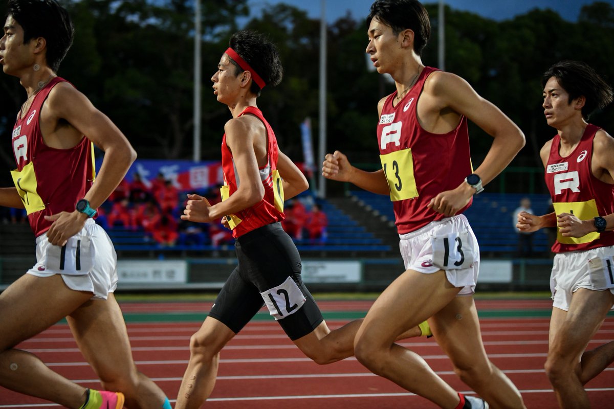 miyachan227's tweet photo. #25種目別 
種目別 5000m 決勝
🥇吉田健太郎 選手（大阪教育大）14:20.62 NGR
🥈茶木涼介 選手（立命館大）14:29.49
🥉大庭一心 選手（龍谷大）14:31.03 PB
藪田虎志朗 選手（立命館大）14:31.77 PB https://t.co/rsfBaVyWJc