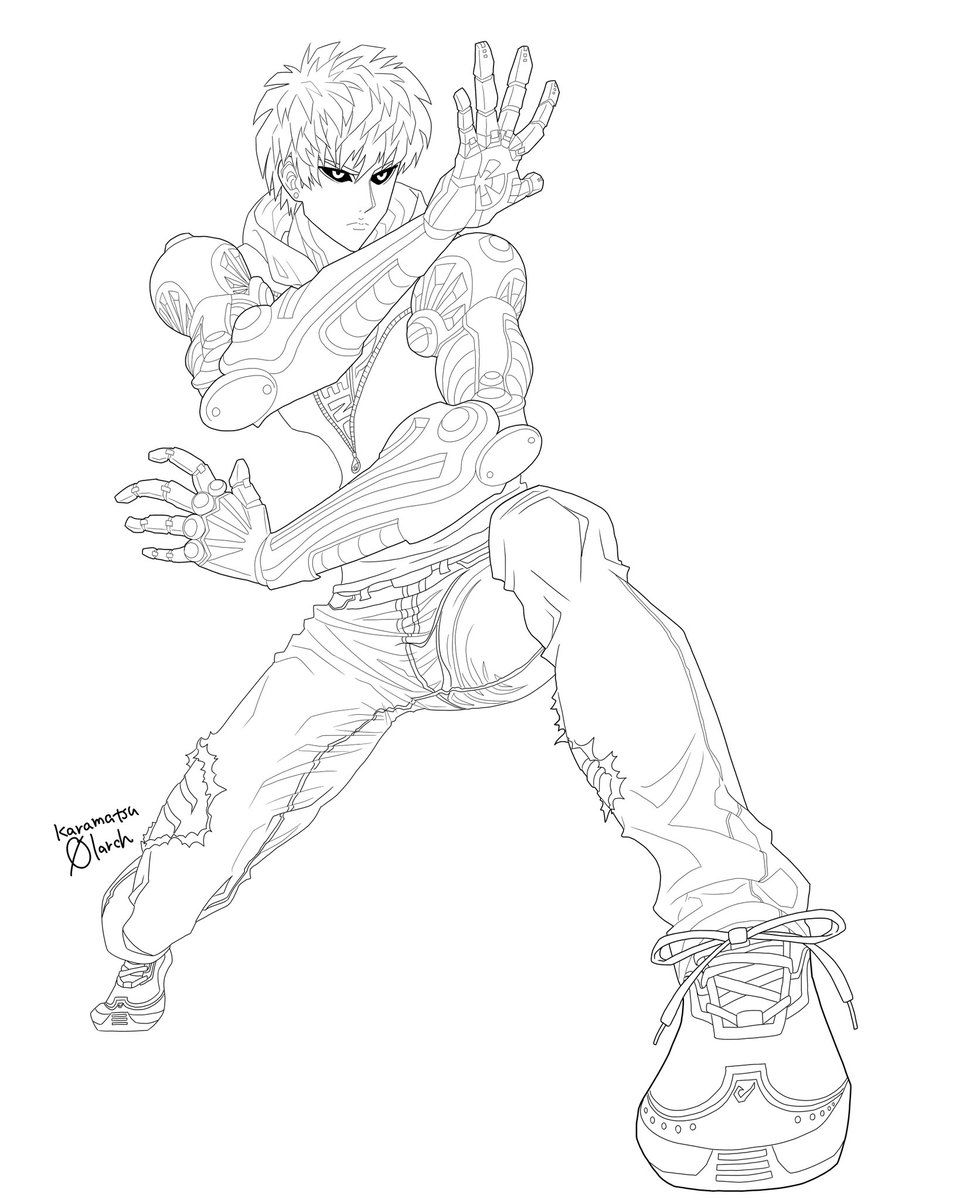 One Punch Man  Genos WIP
ワンパンマン  ジェノス WIP

今回ツヤツヤした厚塗り風？を試したいので、あえて細めの線でペン入れしました。
I wanted to try a glossy, thickly applied style, so I deliberately used thin lines for the final draft.

#OnePunchMan #Genos #ワンパンマン #ジェノス