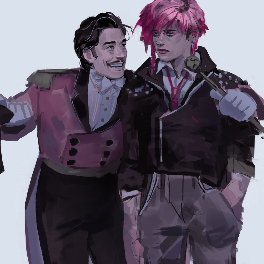 doncdesole's tweet photo. So I caved and doodled my take on human Caine and Zooble last night... Posting a preview for now, while I go and polish/fix it #tadc #TheAmazingDigitalCircus https://t.co/t4ZOkexror