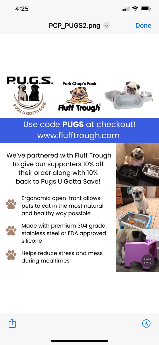 PugsUGottaSave's tweet photo. We are proud to be a part of Pork Chop’s Pack! Fluff Trough loyalty program! 10% of each order at 
https://t.co/YERAihTVSC You also get 10% off your order when you use our special promo code PUGS
at check out!! promo code cannot be combined with any other promotions or sales. https://t.co/k816Ll1ju4