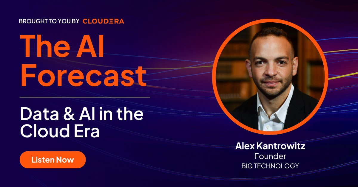 cloudera's tweet image. In the AI era, success depends on reinvention.

@Kantrowitz, founder of Big Technology, explores why adaptability and experimentation, rather than the status quo, will define the companies that own this AI moment. 

Tune into #TheAIForecast: bit.ly/4oSSiGL