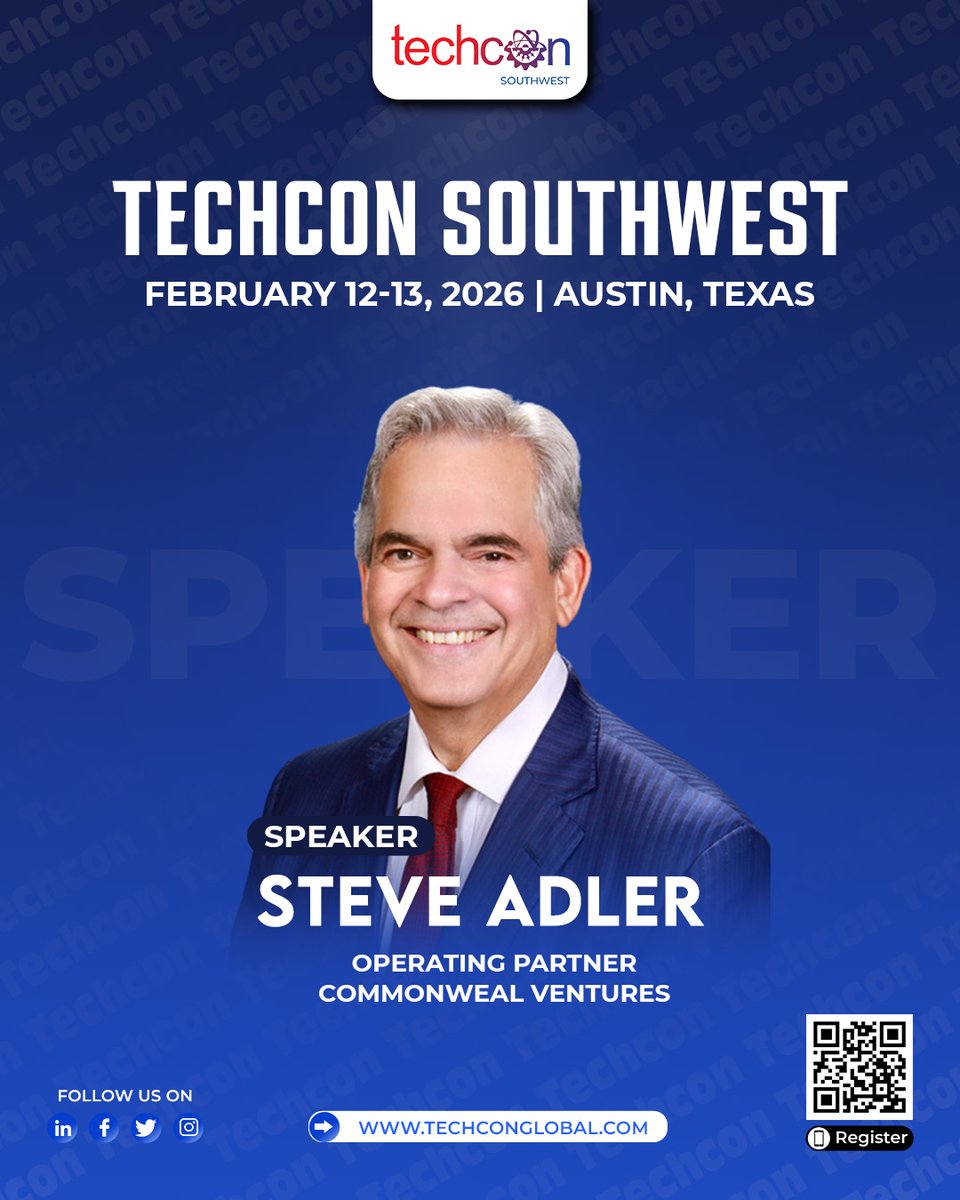 TechCon_Global's tweet image. 𝗙𝗿𝗼𝗺 𝗰𝗶𝘁𝘆 𝘀𝗰𝗮𝗹𝗲 𝘁𝗼 𝘀𝘁𝗮𝗿𝘁𝘂𝗽 𝘀𝗰𝗮𝗹𝗲. 🏛️

Welcoming 𝗦𝘁𝗲𝘃𝗲 𝗔𝗱𝗹𝗲𝗿 𝗮𝘀 𝗮 𝗦𝗽𝗲𝗮𝗸𝗲𝗿 at 𝗧𝗲𝗰𝗵𝗖𝗼𝗻 𝗦𝗼𝘂𝘁𝗵𝗪𝗲𝘀𝘁 𝟮𝟬𝟮𝟲. 🎤
Commonweal Ventures Operating Partner 𝗦𝘁𝗲𝘃𝗲 𝗔𝗱𝗹𝗲𝗿 brings a unique 𝗰𝗶𝘃𝗶𝗰 + 𝘃𝗲𝗻𝘁𝘂𝗿𝗲…
