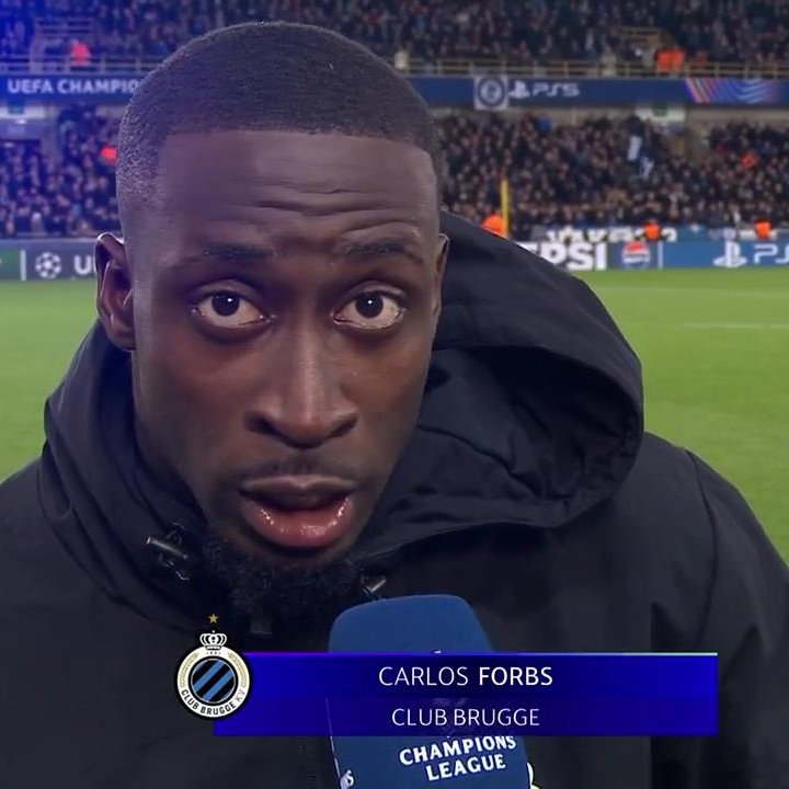 TouchlineX's tweet image. Balde fouled you inside the box. Do you think it was a penalty?

🚨🗣️ Carlos Forbs: &quot;No, no. For me, it wasn&apos;t a penalty... My foot touched his foot, so the decision was correct.&quot;