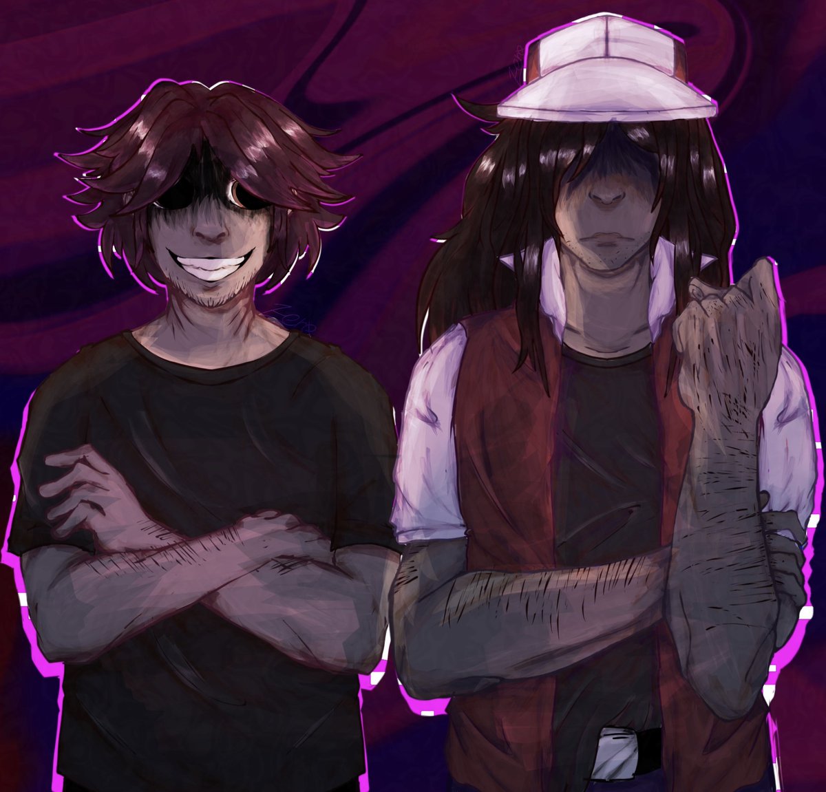 WayGone_Z3R0's tweet photo. the miniature of 'PARASOCIAL' (by SUPXR) reminded me of them for some reason... 
(1st time posting, kinda nervous 👉🏻👈🏻👉🏻👈🏻👉🏻👈🏻👉🏻👈🏻🙏🏻👉🏻🙏🏻👈🏻/j)

#fnflullaby #hypnoslullaby #strangledred #stevenstrangledred #strangledredsteven #mikestrangledred #strangledredmike https://t.co/0Nt1mLuq71