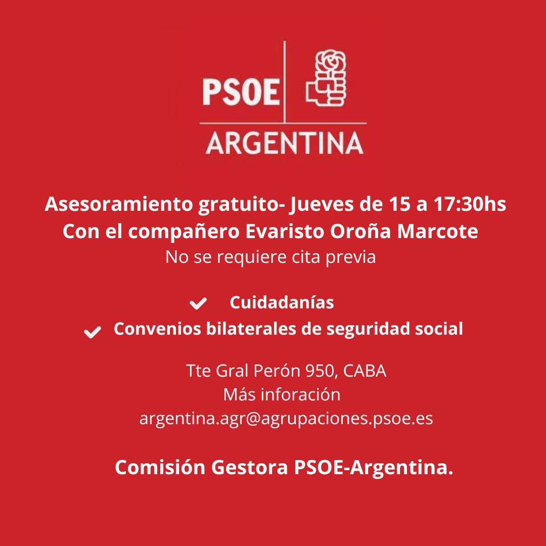 Todos los jueves de 15 a 17hs, seguimos con el asesoramiento. No se requiere cita previa.
#asesoramiento #españa
