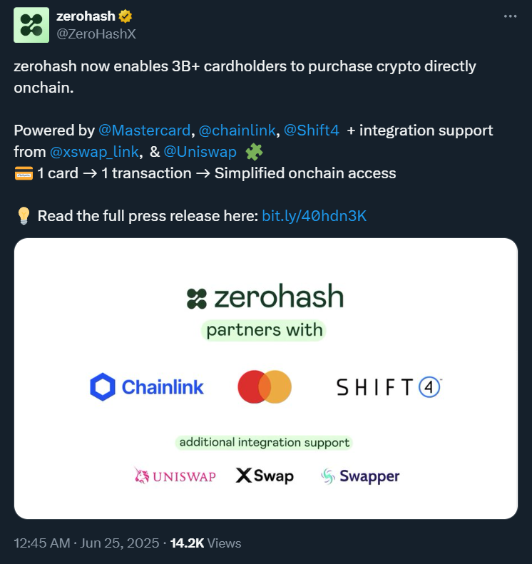 DrakeLinked's tweet photo. Ripple pays Mastercard for help with a niche credit card gimmick a handful of people will use.

Mastercard pays 2 billion to buy infrastructure built with Chainlink.

We are not the same. https://t.co/f84wZ4V9OW