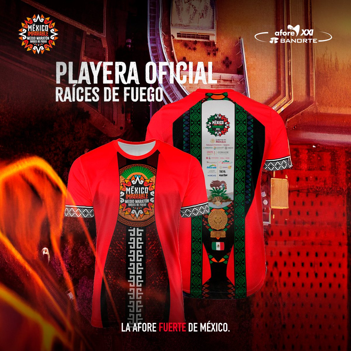 ❤️🔥 ¿Qué significa la playera de México Imparable: Raíces de Fuego? 

🗓️ 7 de diciembre de 2025
🏅 5K · 10K · 21K
📍 Zócalo, CDMX

👉 Ingresa aquí: mexicoimparable.com

#AforeXXIBanorte #MexicoImparable #RaicesDeFuego