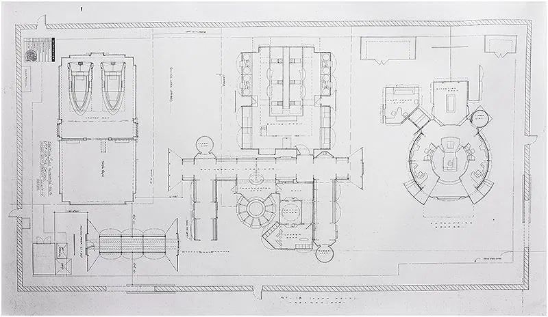 A 57.5" x 30" stage 18 master plan blueprint featured in the production of Star Trek: Enterprise.