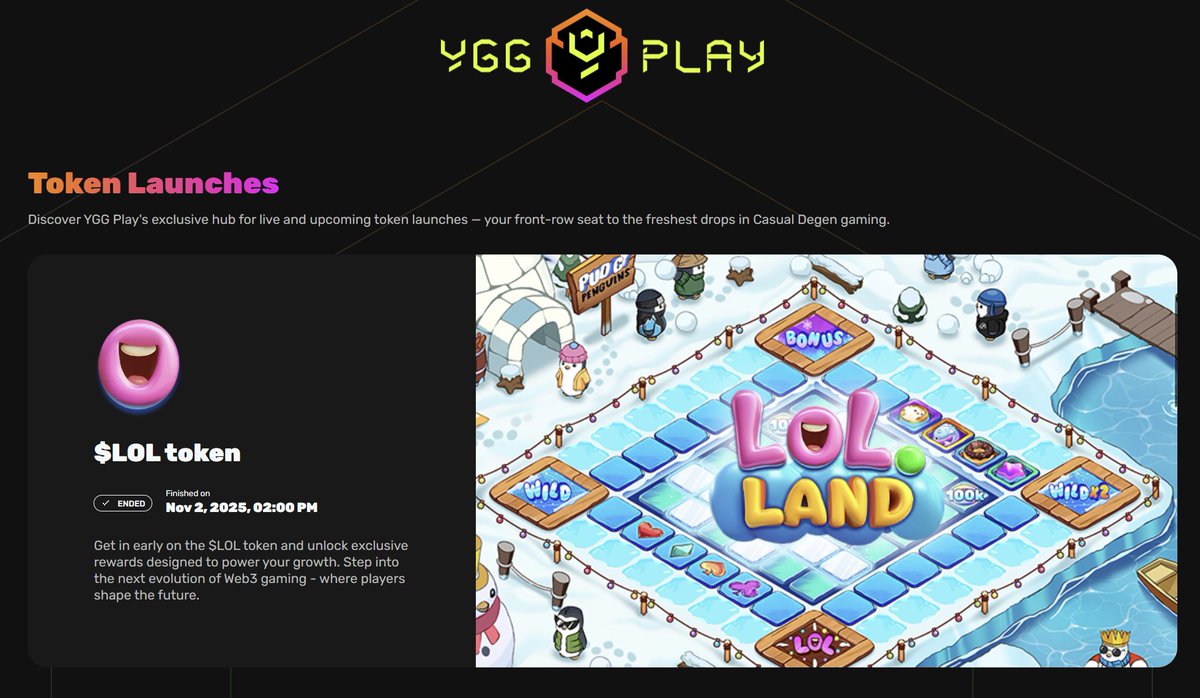 The first sale on the <a href="/YGG_Play/">YGG Play</a> launchpad just wrapped up - it was <a href="/LOLLandGame/">LOL Land</a> token. I managed to make a 5x.

The token still looks solid thanks to its in-game utility, and the selling pressure is gone.

Let’s break down how to farm points for next sales🧵