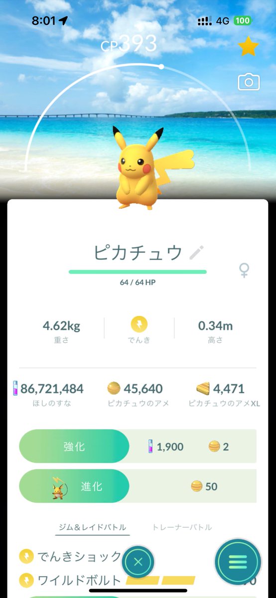 nobuting's tweet image. 沖縄の背景付きピカチュウはこれでした。全部同じかわからないけど。