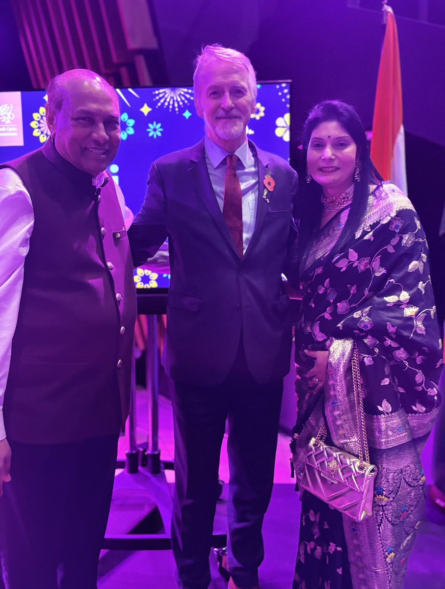 TriptiMegeri's tweet photo. It was a great pleasure to attend the vibrant Diwali celebration organised by the @WelshGovernment in association with @hciwales Capt. Raj Aggarwal. 

The Rt Hon Deputy First Minister Huw Irranca-Davies &amp; @hciwales extended their warm Diwali greetings to the Indian diaspora. https://t.co/s9g9V7psX0
